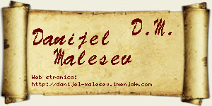 Danijel Malešev vizit kartica
